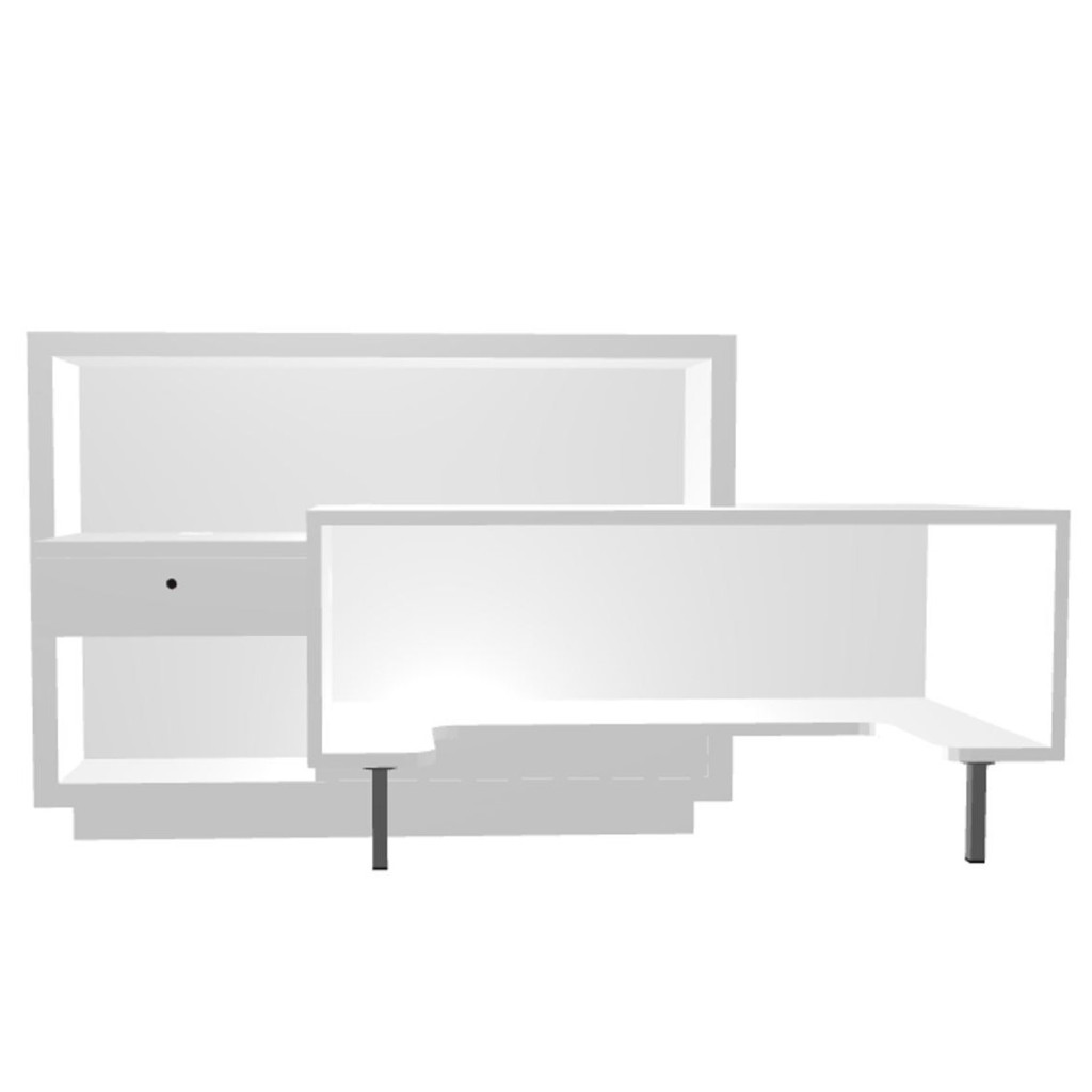 Reception di design FLO, altezza in basso a sinistra
