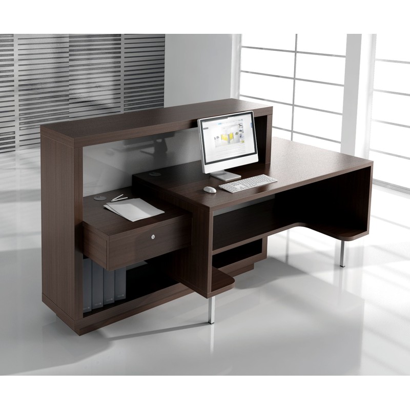 FLO Empfangstheke mit exklusivem Design und Stauraum - -Design-Möbel