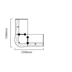 Mostrador de recepción modular ONDAS en forma de L