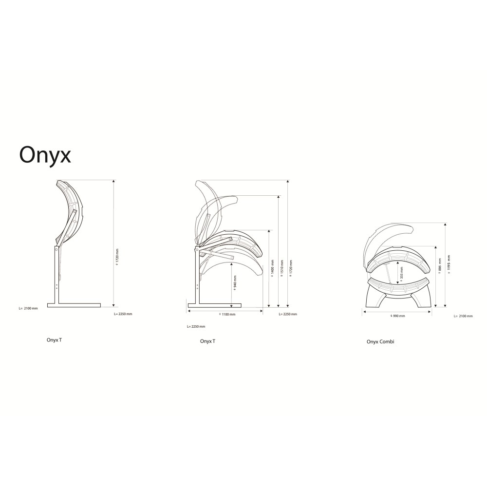 Hapro Onyx 14/5 Solarium mit 14 UVA-Lampen - -Körper Solarien