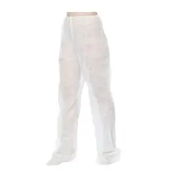 Pack 25 Pantalones Presoterapia XL Blancos - Tejido No Tejido -i-Medstetic -Desechables