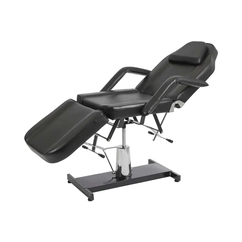 Camilla Hidráulica Estética Negra Weelko 3 Cuerpos Regulable -Weelko -Camillas y sillones