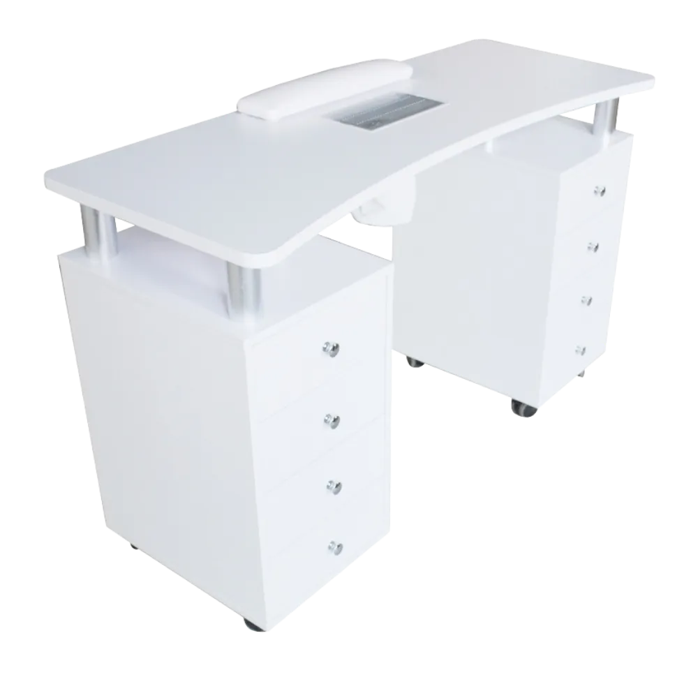 Table de Manucure Weelko Claire avec Aspirateur et Tiroirs -Weelko -tables de manucure