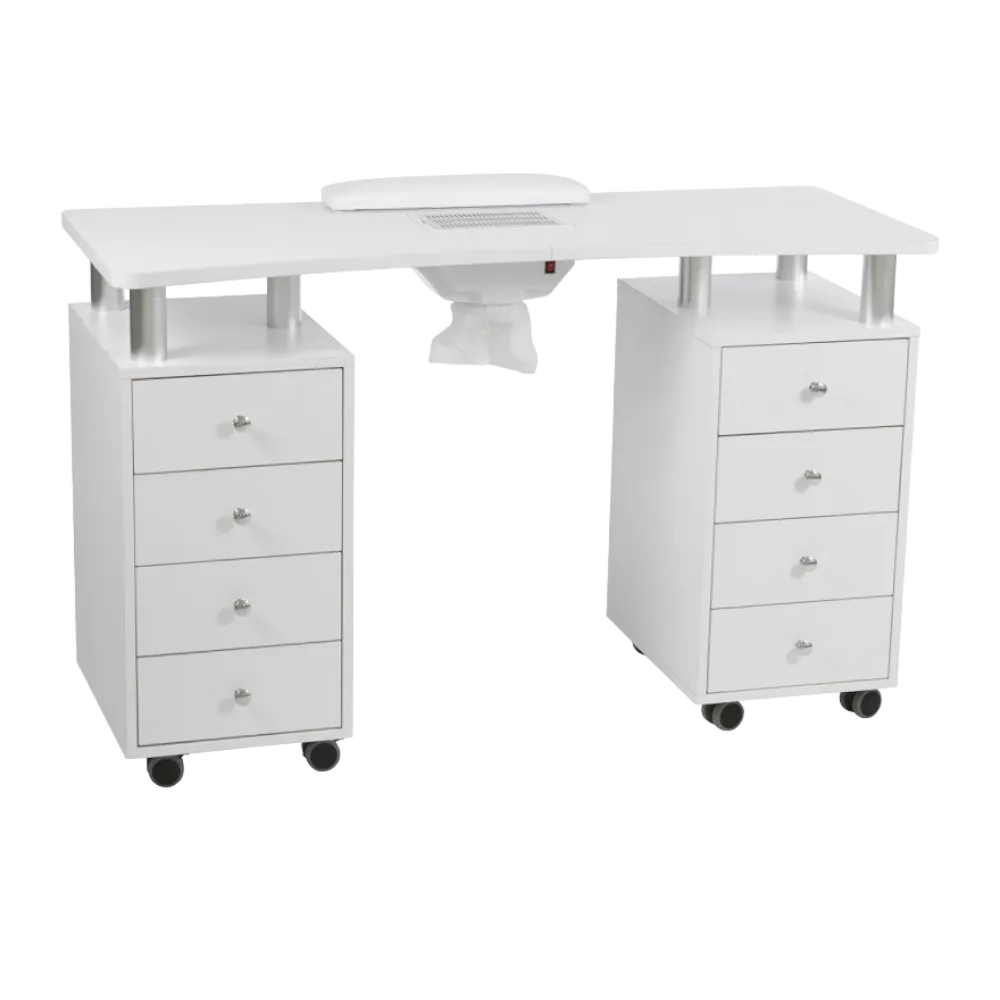 Table de Manucure Weelko Claire avec Aspirateur et Tiroirs -Weelko -tables de manucure