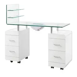 Table de Manucure Weelko Levi avec Aspirateur et Rangement -Weelko -tables de manucure