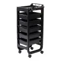 Chariot de coiffure Weelko Hope Cart Black avec 5 tiroirs amovibles -Weelko -Chariots de barbier