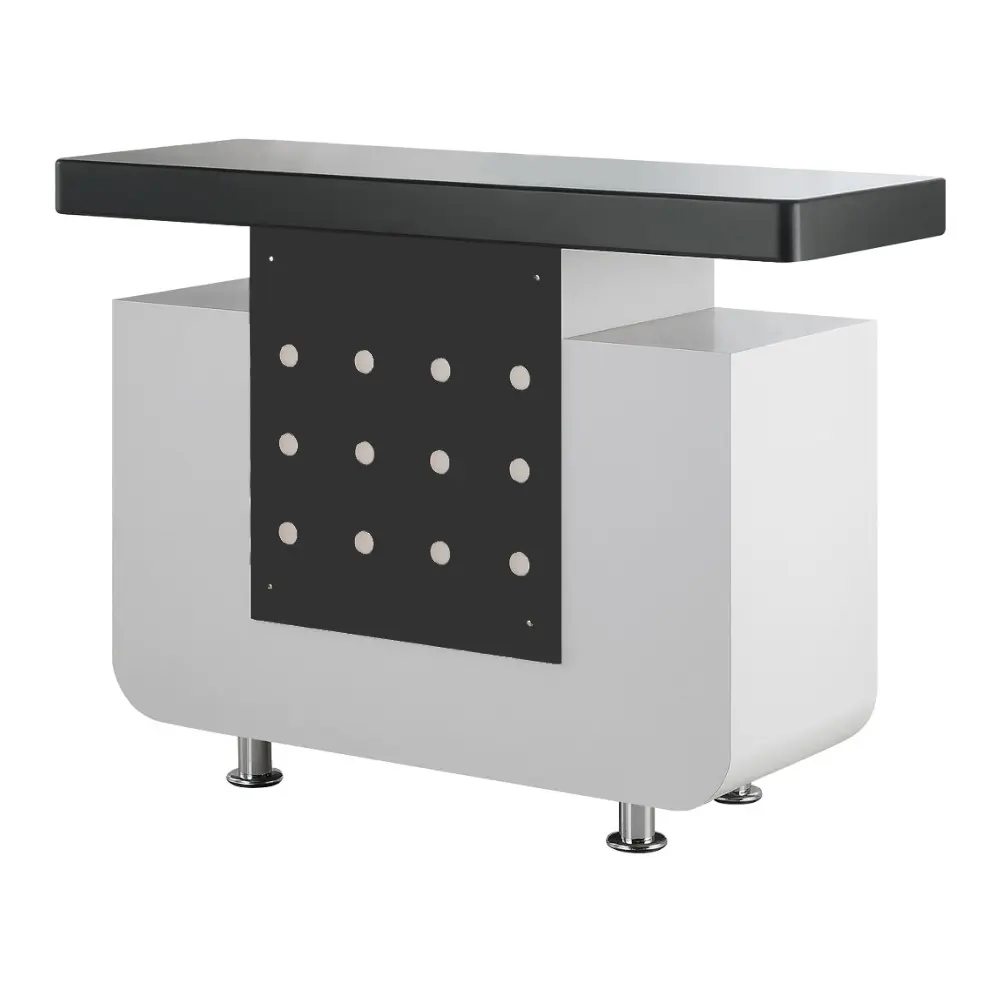 Recepção Leah Front Desk com Design Curvo - -Recepções de cabeleireiro