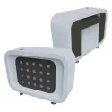 Front Desk Buddy: Balcão de Atendimento com Design Curvo - -Recepções de cabeleireiro