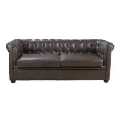 Sedia attesa 3 posti marrone Chester -I-medStetic Premium -Sedie di attesa