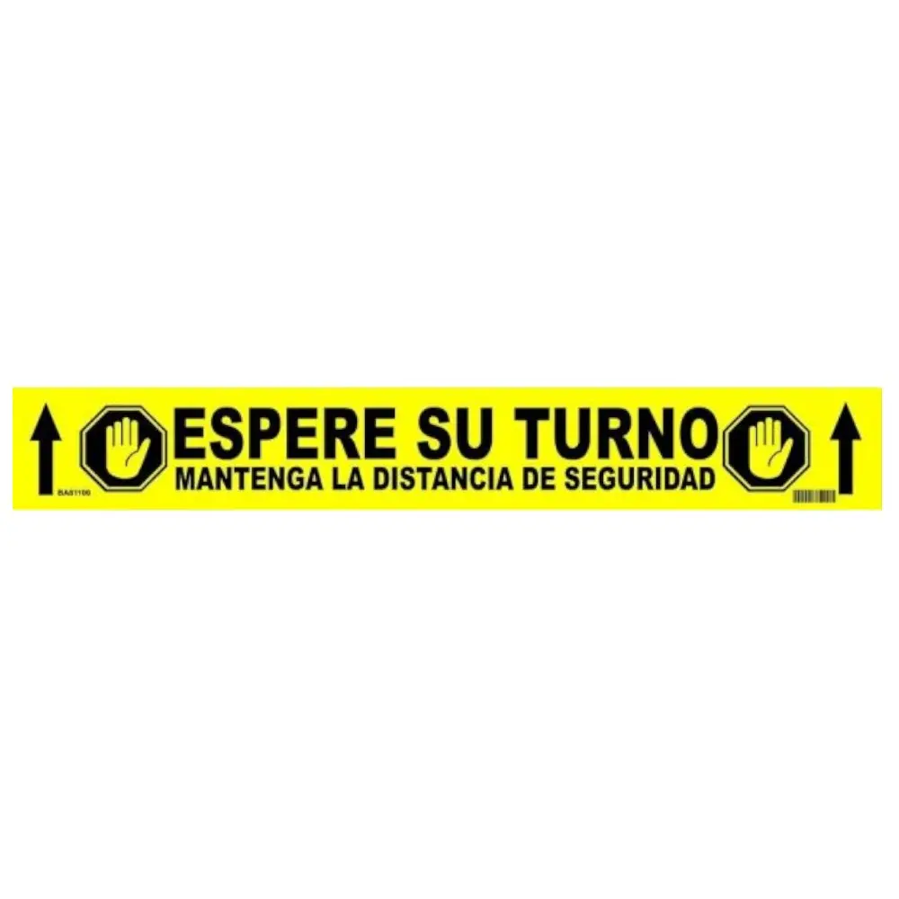 NASTRO ADESIVO ASPETTA IL TUO TURNO MANTIENI LA DISTANZA DI SICUREZZA - -Sterilizzatori e disinfettanti
