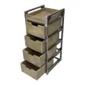 Trolley Brixton marrone -NeoBeauty -Carrelli da barbiere