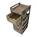 Trolley Brixton marrone -NeoBeauty -Carrelli da barbiere