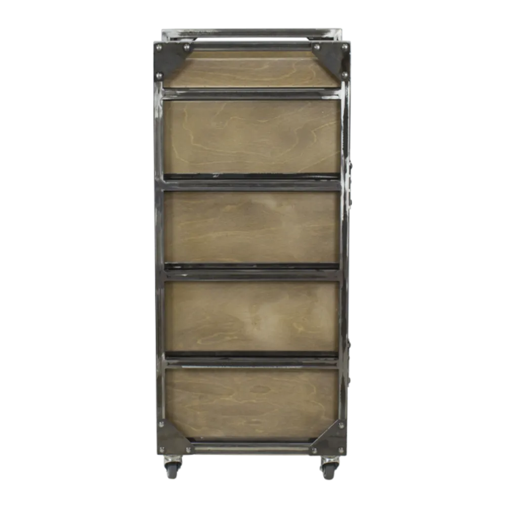 Trolley Brixton marrone -NeoBeauty -Carrelli da barbiere