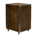 NeoBeauty City Barber Cart Brown - Multifunctional, vintage metal frame, plywood drawers, rubber wheels with brakes. -NeoBeau...