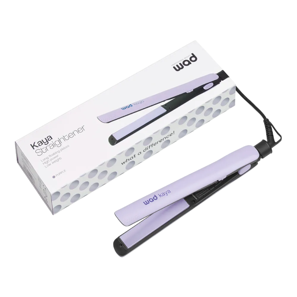 Kaya Purple Hair Straightener by Weelko: Compact, ergonomic, ceramic plates. -Weelko -useful barber