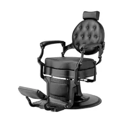 Sillón de Barbero Buzz Black Negro Vintage - Weelko -Weelko -Sillones barbero