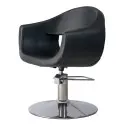 Sedia da taglio Glam Chrome - Sedia per parrucchiere moderno - Weelko -Weelko -Poltrone da parrucchiere