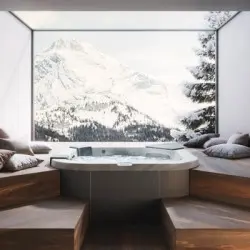 Jacuzzi Delfi: Spa de hidromasaje al aire libre con 16 jets PowerPro - -Spas