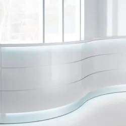 Mostrador de recepción LAV ondas elegante y funcional - -Recepciones
